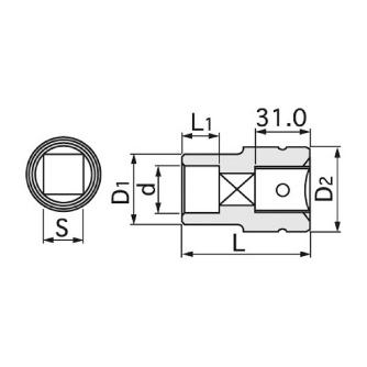 ＴＯＮＥ（株） インパクト用インナーソケット 8A インパクトヨウインナーソケット 8A-17B