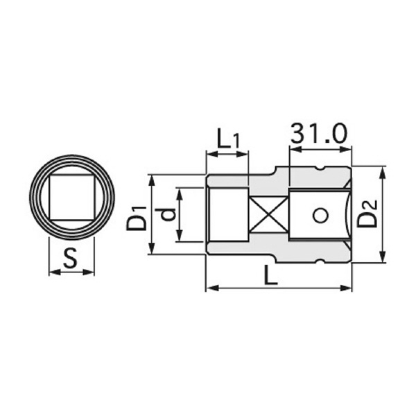 ＴＯＮＥ（株） インパクト用インナーソケット 8A インパクトヨウインナーソケット 8A-17B