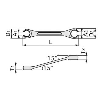 ＴＯＮＥ（株） フレアナットレンチ(15°) M26 フレアナットレンチ M26-1011