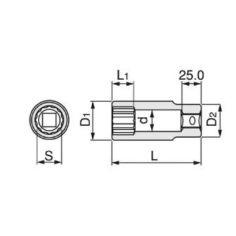 ＴＯＮＥ（株） ディープソケット(12角) 6D ディープソケット 6D-41L