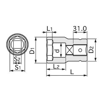 ＴＯＮＥ（株） ホイルナットコンビソケット 8A ホイルナットコンビソケット 8A-3517