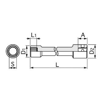 ＴＯＮＥ（株） ヘッドボルトソケット 4AD ヘッドボルトソケット 4AD-12X