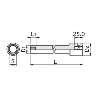 ＴＯＮＥ（株） ヘッドボルト・フライホイルソケット 6AD ヘッドボルトソケット 6AD-22L