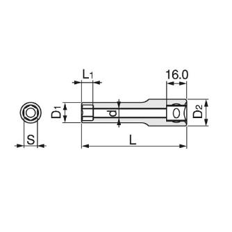 ＴＯＮＥ（株） ディープソケット(6角) 4S ディープソケット 4S-22L