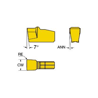 サンドビック（株） Qカット サーメットチップ 【C】 N151.2 Ｑカット　サーメットチップ　【Ｃ】 N151.2-A097-25-4G 525