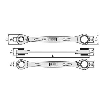 ＴＯＮＥ（株） 4WAYラチェットめがねレンチ RMW ４ウェイラチェットめがねレンチ RMW-0813