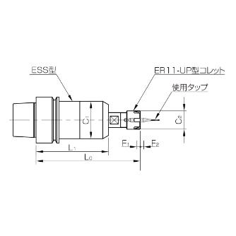 カトウ工機（株） ESS型タッパー HSK-ESS ＥＳＳ型タッパー HSK-A63-H-ESS103-90-ER11