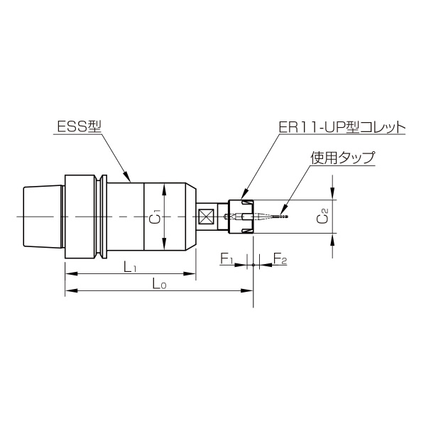 カトウ工機（株） ESS型タッパー HSK-ESS ＥＳＳ型タッパー HSK-A63-H-ESS103-90-ER11