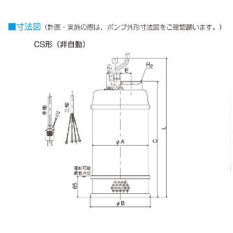 （株）寺田ポンプ製作所 水中ポンプ CS 水中ポンプ CS-400 50HZ