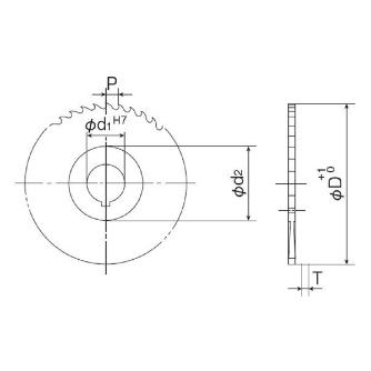 岡﨑精工（株） 強力型メタルソー HMMS 強力型メタルソー HMMS 100X1.0X25.4-P6(ﾎﾓ)