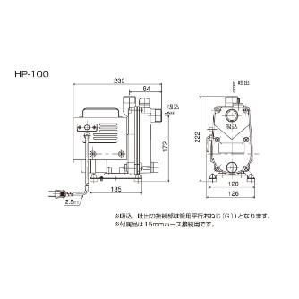 （株）寺田ポンプ製作所 ハンディポンプ HP ハンディポンプ HP-100*50.60HZ