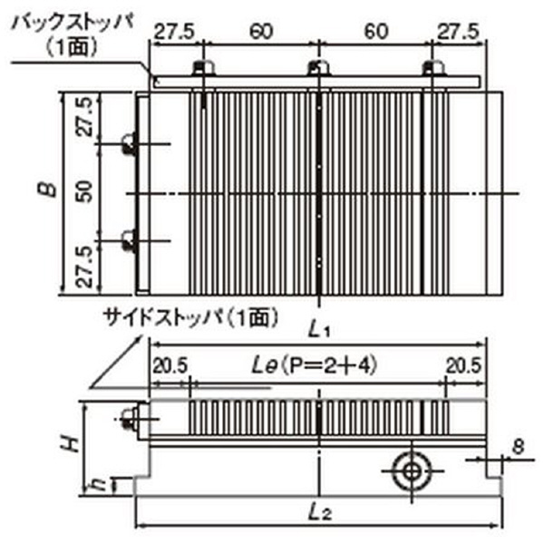 カネテック（株） 細目強力形永磁チャック RMAW 細目強力形永磁チャック RMAW-1018