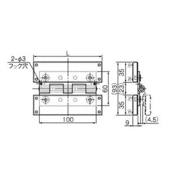 カネテック（株） プレートマグネット KPM プレートマグネット KPM-BW12