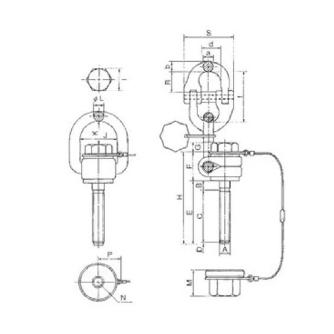 イーグルクランプ（株） 穴吊用冶具 VLGRII型 穴吊用冶具 VLGR2-1.5
