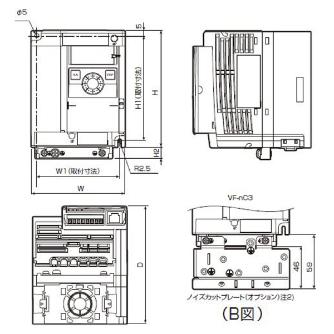 東芝産業機器システム（株） 簡単・小形インバータ VFNC3 簡単・小形インバータ VFNC3-2022P