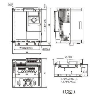 東芝産業機器システム（株） 簡単・小形インバータ VFNC3 簡単・小形インバータ VFNC3-2037P