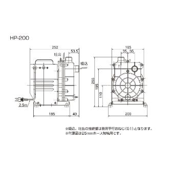 （株）寺田ポンプ製作所 ハンディポンプ HP ハンディポンプ HP-200*50.60HZ