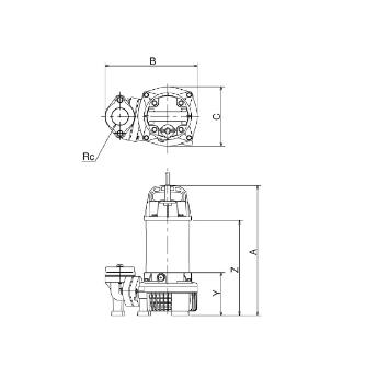 （株）寺田ポンプ製作所 水中ポンプ PG 水中ポンプ PG-250 50HZ