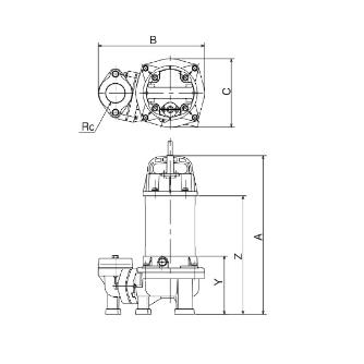 （株）寺田ポンプ製作所 水中ポンプ PX 水中ポンプ PX-250 50HZ