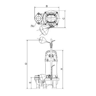 （株）寺田ポンプ製作所 水中ポンプ PXA 水中ポンプ PXA-400T 60HZ