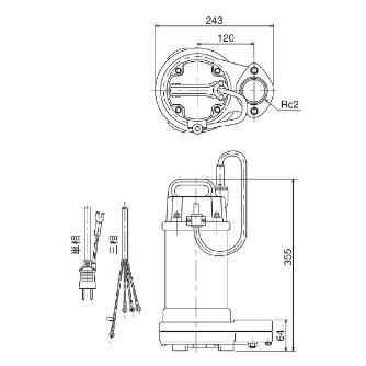 （株）寺田ポンプ製作所 水中ポンプ CX 水中ポンプ CX-250L 50HZ