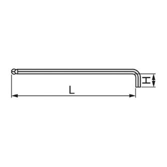 ＴＯＮＥ（株） 首下ショートボールポイントL形レンチ BS ６角棒レンチ BS-02S