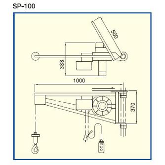 トーヨーコーケン（株） ベビーホイスト用 オプション品 サントップ・簡易クレーン SP-100