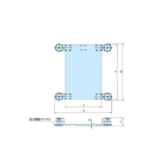 （株）ナベヤ 低床除振台 VLS 低床除振台ＶＬＳ VLS3045-010L