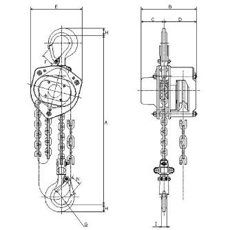 象印チェンブロック（株） 小型軽量チェーンブロック C21 懸垂式チェーンブロック C21-1-2.5M (C21-01025)