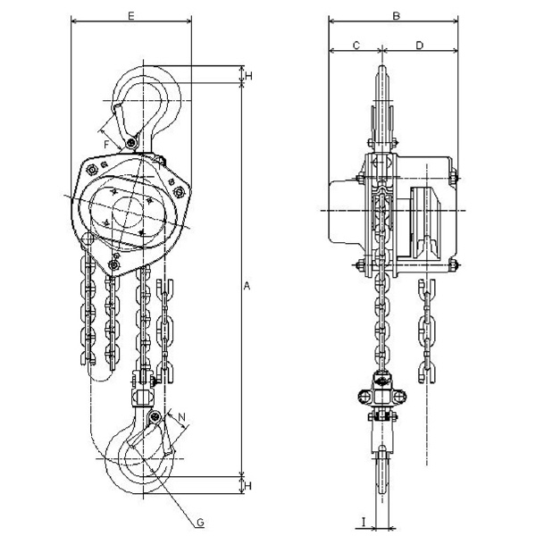 象印チェンブロック（株） 小型軽量チェーンブロック C21 懸垂式チェーンブロック C21-1-2.5M (C21-01025)