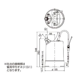 （株）寺田ポンプ製作所 水中ポンプ S 水中ポンプ S-250N 60HZ