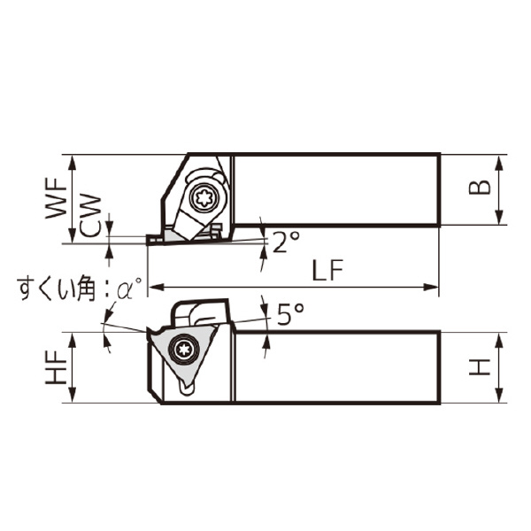 住友電気工業（株） SEC－溝入れバイト ホルダ GWC ＳＥＣ－溝入れバイト　ホルダ GWCR2525-3