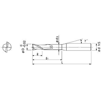 日進工具（株） ダイヤモンドコーティング2枚刃ロングネックエンドミル DCHR230 ダイヤモンドコート２枚刃ロングネックＥＭ DCHR230 1X6