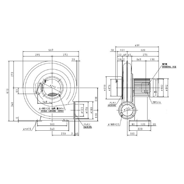 ＳＤＧ（株） 安全増防爆型電動送風機 ME-KSB 安全増防爆型電動送風機 ME-KSB-1500B-R313