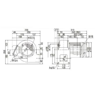 ＳＤＧ（株） 安全増防爆型電動送風機 ME-FS 安全増防爆型電動送風機 ME-FS-200-R313