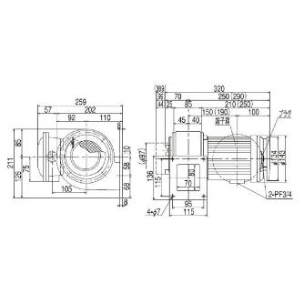 ＳＤＧ（株） 耐圧防爆型電動送風機 MD-FS 耐圧防爆型電動送風機 MD-FS-150-R313