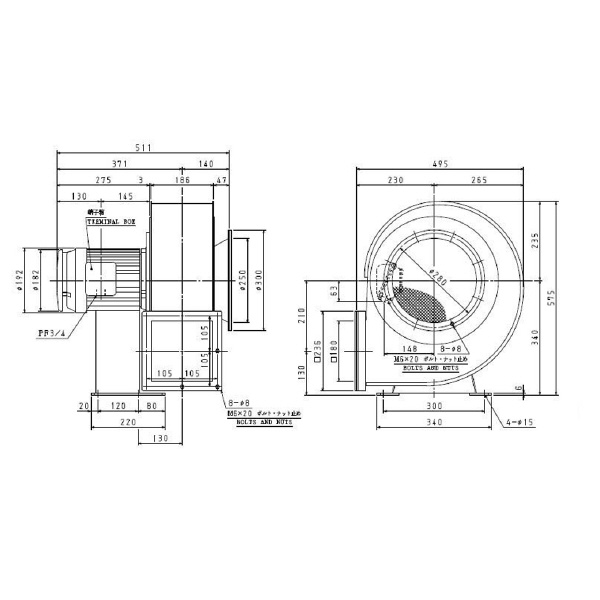 ＳＤＧ（株） 安全増防爆型電動送風機 ME-AH 安全増防爆型電動送風機 ME-AH-1000-L313