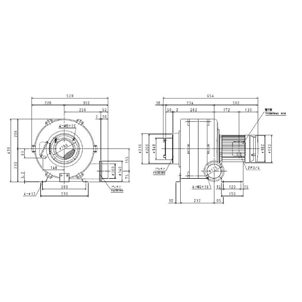 ＳＤＧ（株） 安全増防爆型電動送風機 ME-U100B 安全増防爆型電動送風機 ME-U100B-45-R311