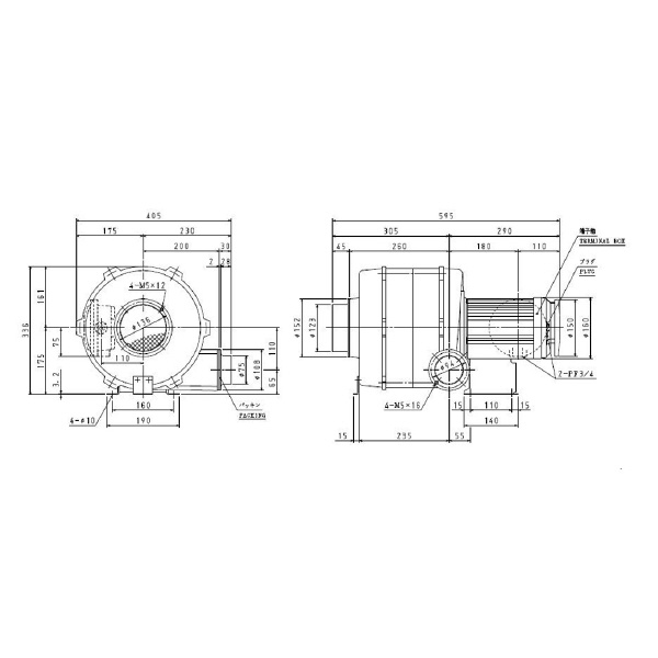 ＳＤＧ（株） 耐圧防爆型電動送風機 MD-U75 耐圧防爆型電動送風機 MD-U75-4-R313