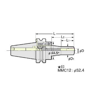 （株）日研工作所 ミニミニチャック/フランジスルー NBT-MMC ミニミニチャック／フランジスルー NBT50-MMC12F-165