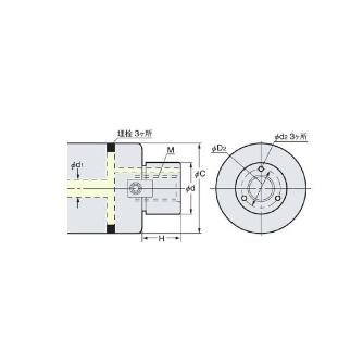 （株）日研工作所 正面オイルホール付高送りカッタ用アーバ MBT-FMH 正面オイルホール付高送りカッタ用アーバ MBT50-FMH50.8-100-45