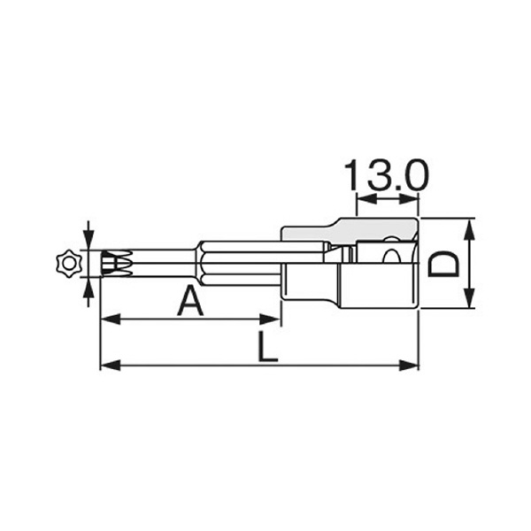 ＴＯＮＥ（株） トルクスソケット(いじり防止タイプ) 3TX トルクスソケット 3TX-T09H