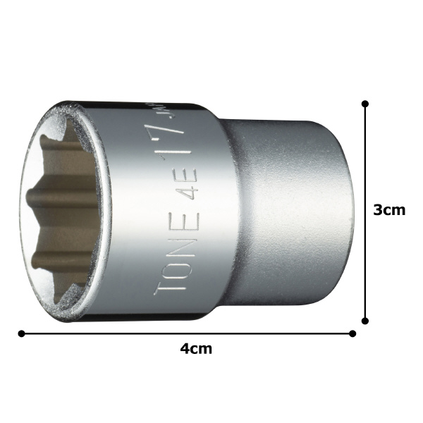 ＴＯＮＥ（株） ソケット(8角) 4E ソケット 4E-17