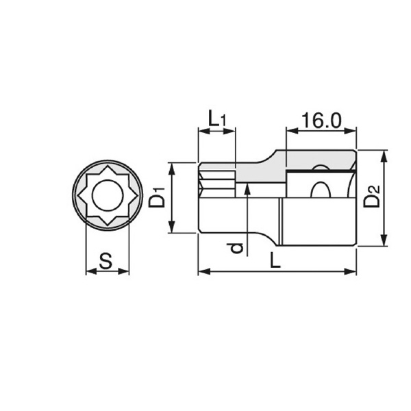 ＴＯＮＥ（株） ソケット(8角) 4E ソケット 4E-19