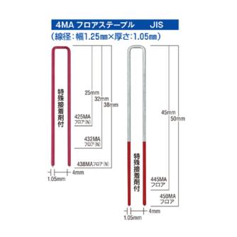 マックス（株） 4MAフロアステープル(内幅:4mm) ステープル　３０００本 432MAﾌﾛｱ(N)