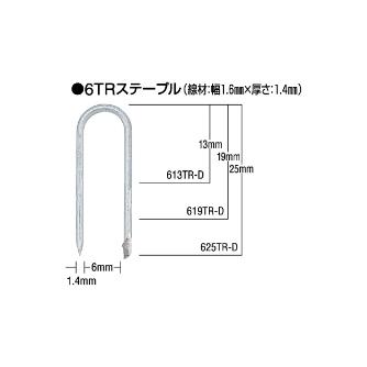 マックス（株） 6TRステープル(内幅:6mm) ステープル　１２０００本 619TR-D(A1)