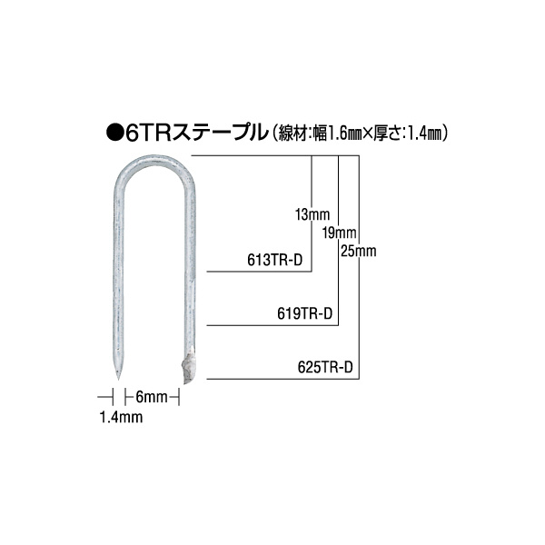 マックス（株） 6TRステープル(内幅:6mm) ステープル　１２０００本 619TR-D(A1)