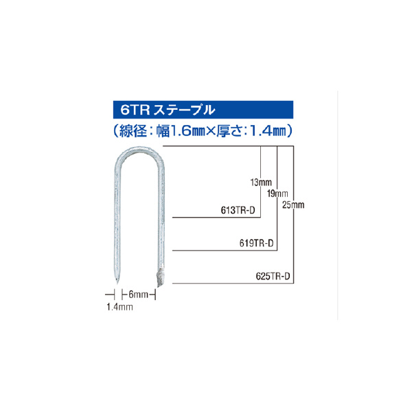 マックス（株） 6TRステープル(内幅:6mm) ステープル　９６００本 625TR-D(A1)