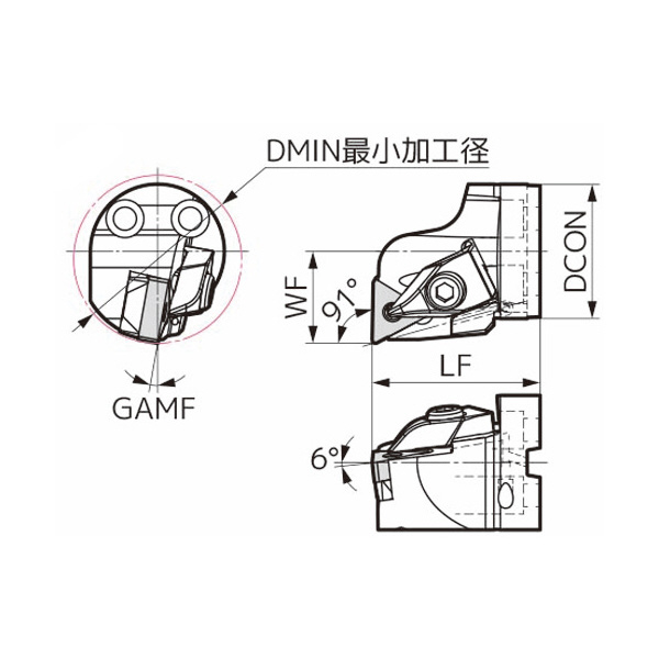 住友電気工業（株） 内径旋削用スマートダンパー 交換式ヘッド DTFN 内径旋削用スマートダンパー　交換式ヘッド SDB32-DTFNR1604-40