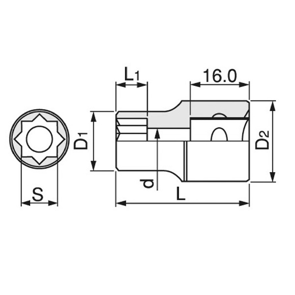 ＴＯＮＥ（株） ソケット(8角) 4E ソケット 4E-21